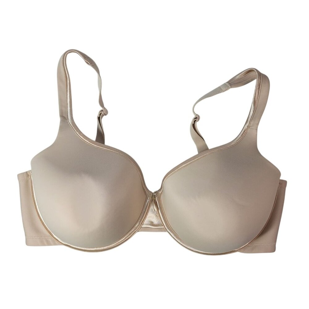 Vanity Fair Body Caress Bra Tan 38DD Full Coverage Lightly Lined Underwire 75335